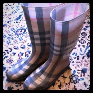 Burberry rain boots
